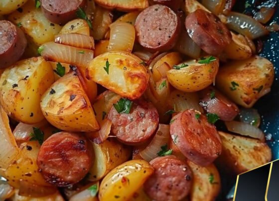 Fried Potatoes Onions And Smoked Polish Sausage prepared at home with simple ingredients and clear steps.