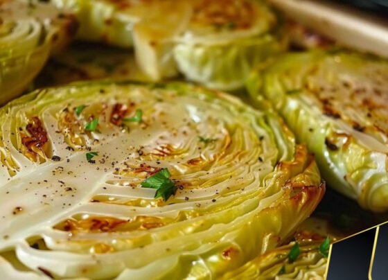 Baked cabbage steaks prepared at home with simple ingredients and clear steps.
