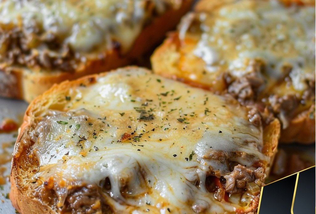 Steak and Cheese Garlic Toast