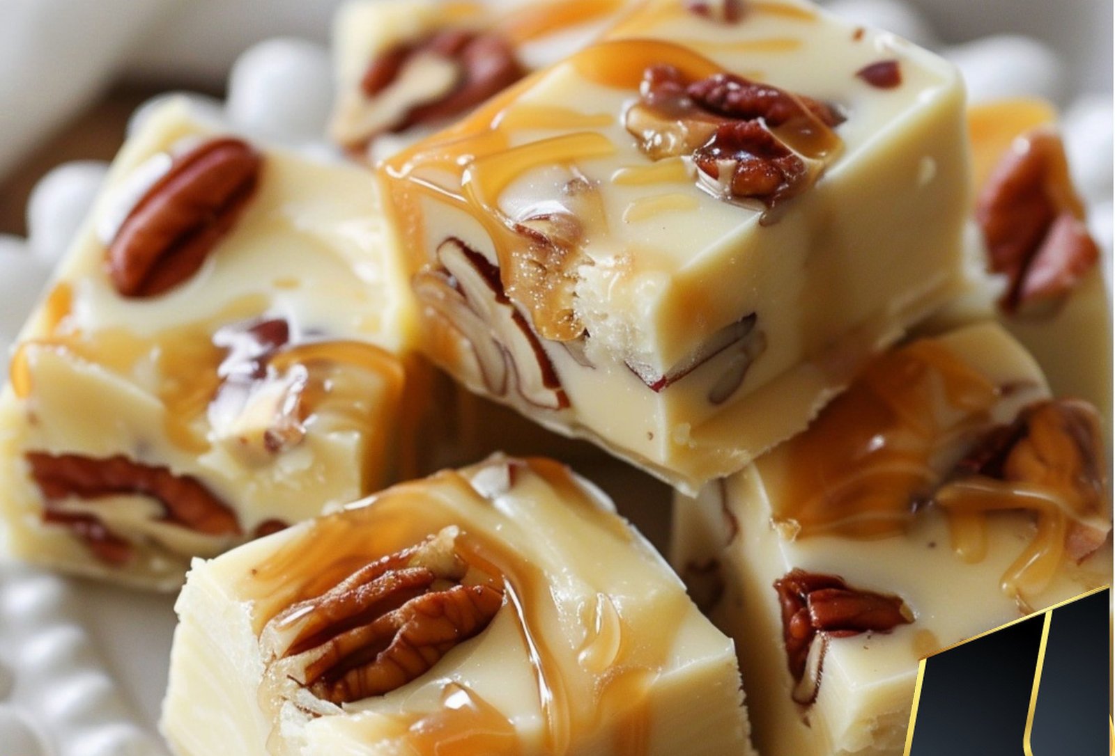 5 Minute White Chocolate Caramel Pecan Fudge