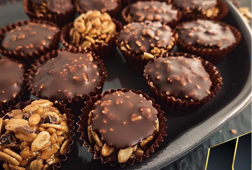 Peanut Butter Balls with Chocolate Rice Krispies