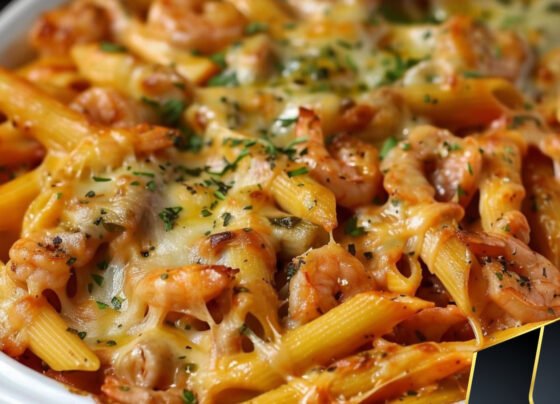 Baked Ziti with Shrimp prepared at home with simple ingredients and clear steps.