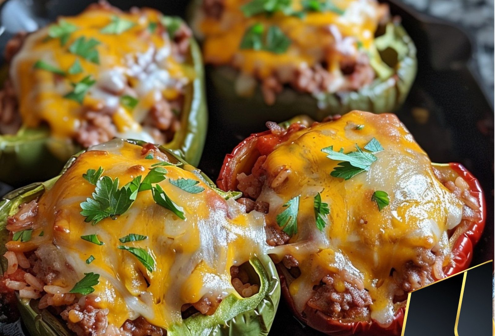 Beef and Rice Stuffed Peppers