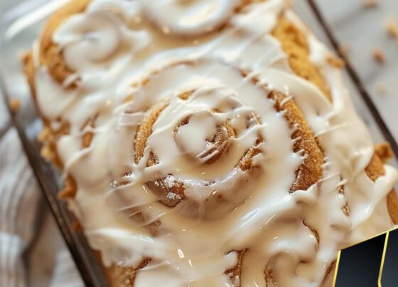Cinnamon Roll Cake with Cream Cheese Frosting prepared at home with simple ingredients and clear steps.
