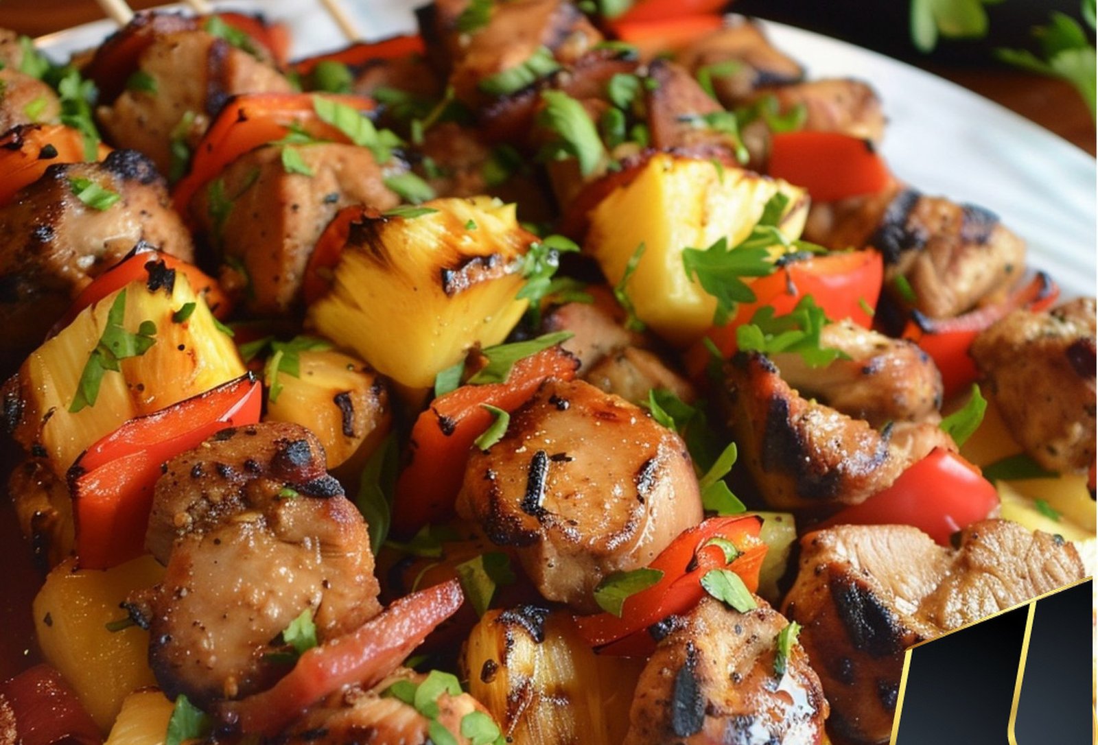 Chicken Bacon Pineapple Kebabs