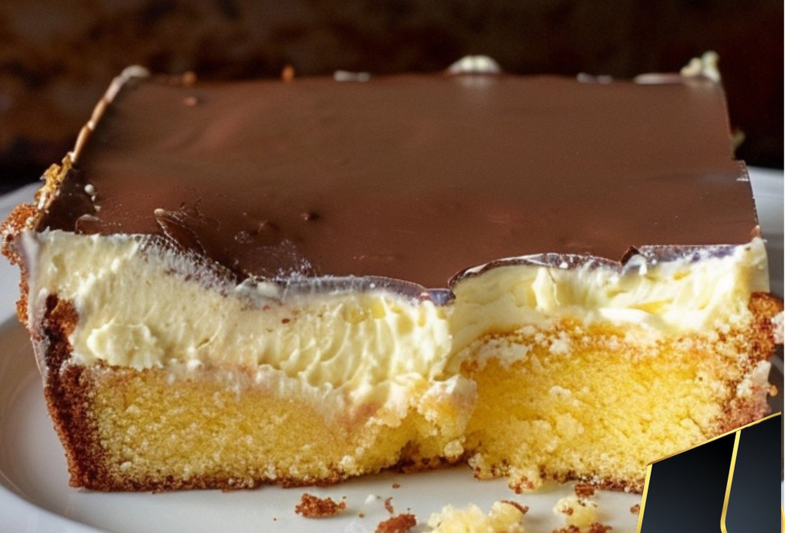 Boston Cream Poke Cake