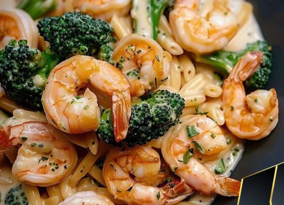 Shrimp Broccoli Alfredo prepared at home with simple ingredients and clear steps.