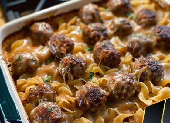 Swedish Meatball Noodle Bake prepared at home with simple ingredients and clear steps.