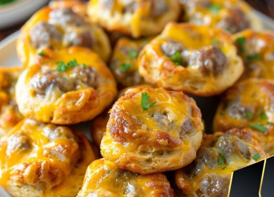 Easy Cheesy Sausage Biscuit Bites prepared at home with simple ingredients and clear steps.