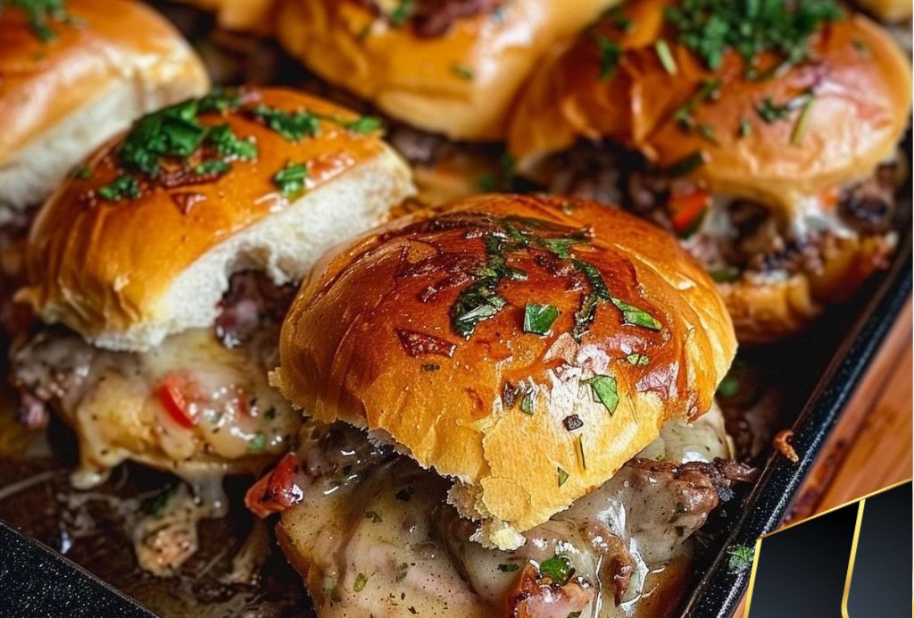 Easy Philly Cheesesteak Sliders