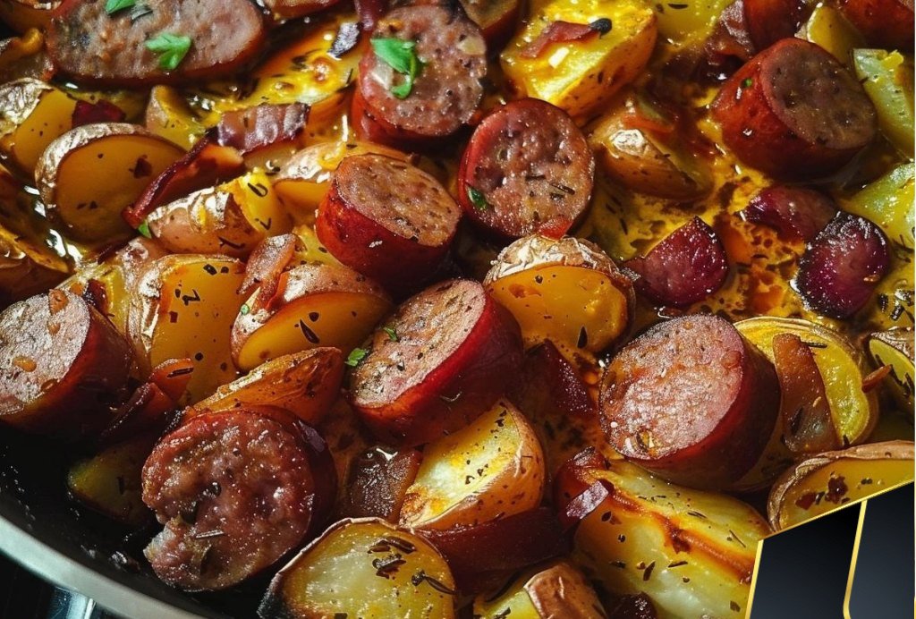 Oven Roasted Smoked Sausage and Potatoes