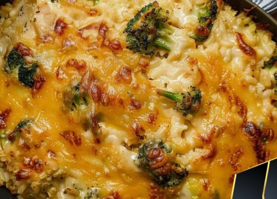 Broccoli Rice Chicken and Cheese Casserole Recipe prepared at home with simple ingredients and clear steps.