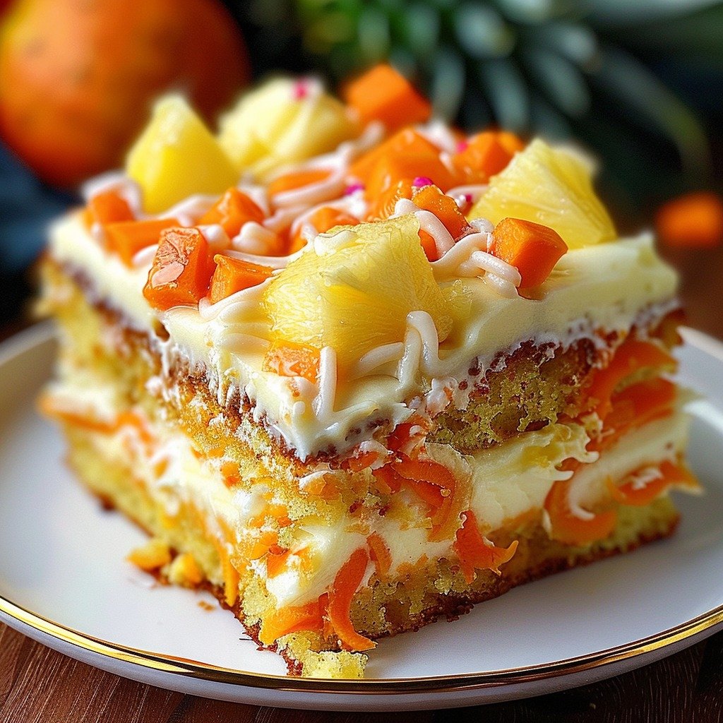 Yummy Pineapple Carrot Poke Cake