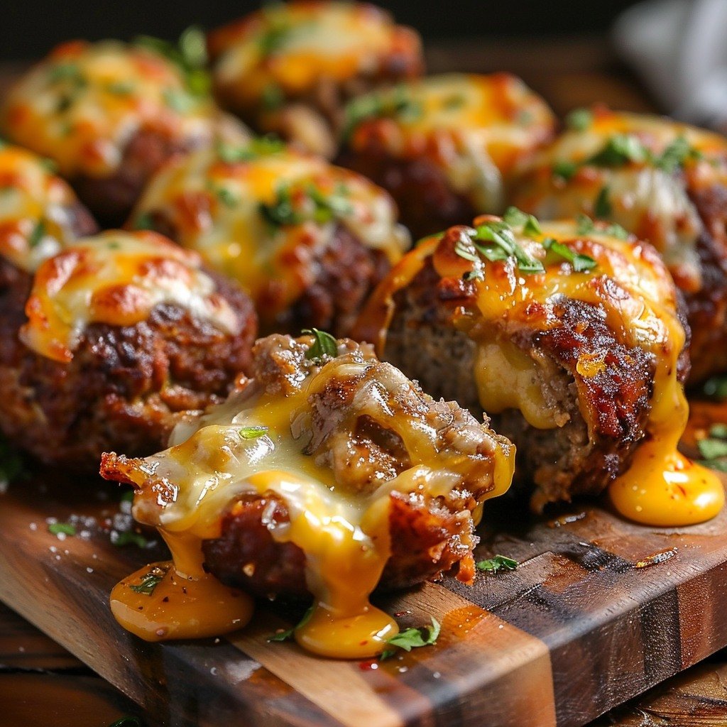 Cheesy Meatloaf Bites