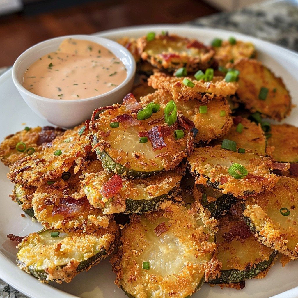 Cheesy Bacon Fried Pickles