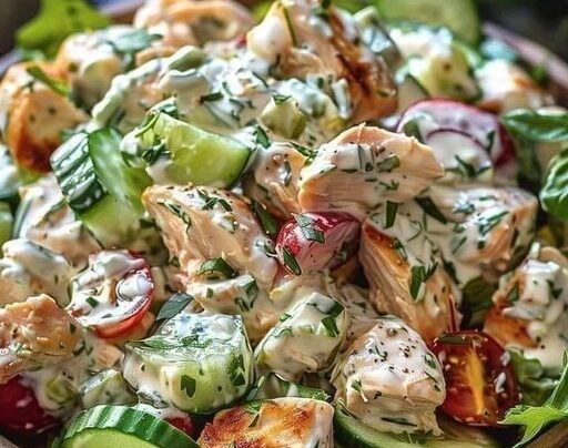 Tzatziki Chicken Salad prepared at home with simple ingredients and clear steps.