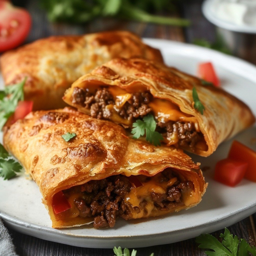 Beef and Cheese Chimichangas