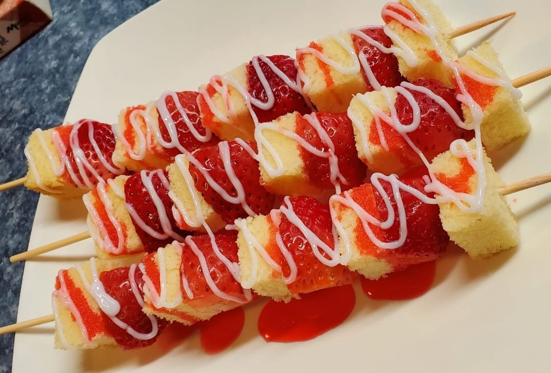 Strawberry shortcake kabobs!