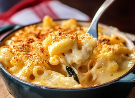 Poblano Smoked Gouda Mac and Cheese prepared at home with simple ingredients and clear steps.