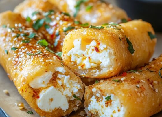 Oven Fried Feta Rolls with Chili Honey prepared at home with simple ingredients and clear steps.