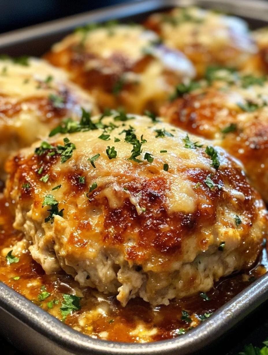 Garlic Parmesan Chicken Meatloaves