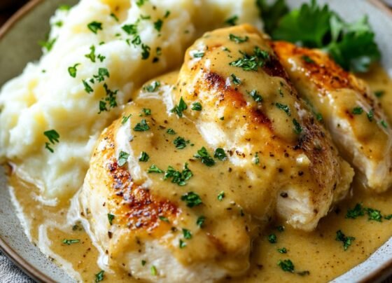 Slow Cooker Chicken Breasts with Gravy prepared at home with simple ingredients and clear steps.