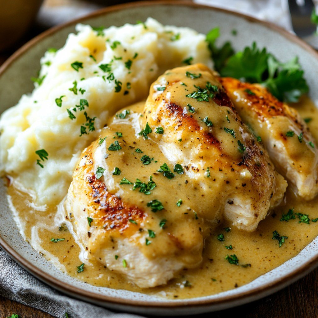 Slow Cooker Chicken Breasts with Gravy