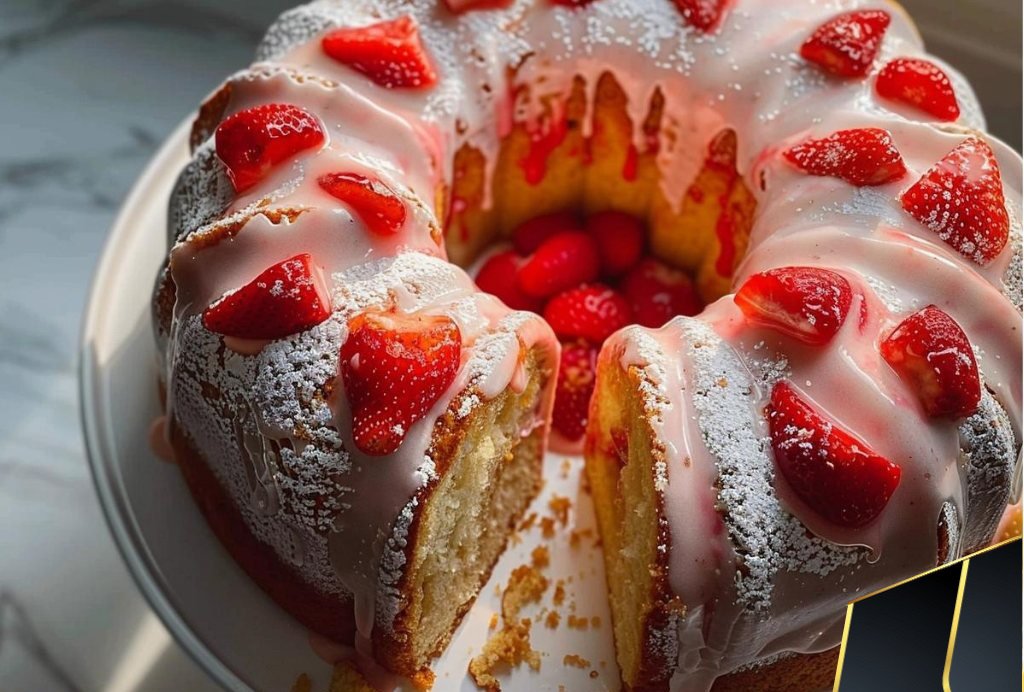 Strawberry Crunch Pound Cake