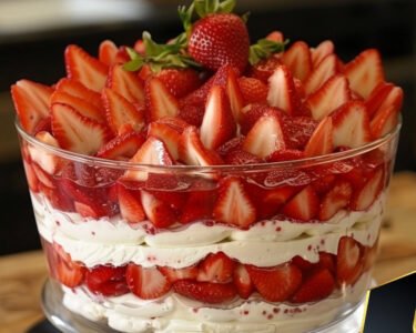 Strawberry Cheesecake trifle prepared at home with simple ingredients and clear steps.