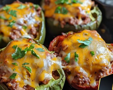 Beef and Rice Stuffed Peppers prepared at home with simple ingredients and clear steps.