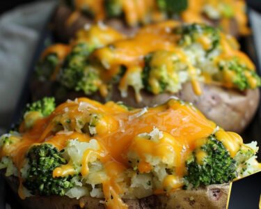 Broccoli Cheddar Stuffed Potatoes prepared at home with simple ingredients and clear steps.