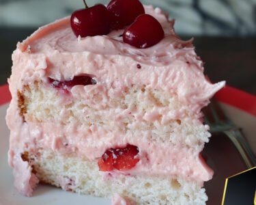 Cherry Layer Cake with Cherry Cream Cheese Frosting prepared at home with simple ingredients and clear steps.