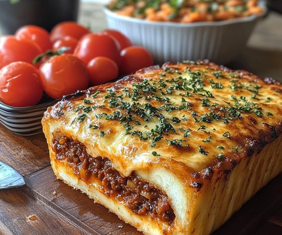 Garlic Bread Cheesy Sloppy Joe Bake
