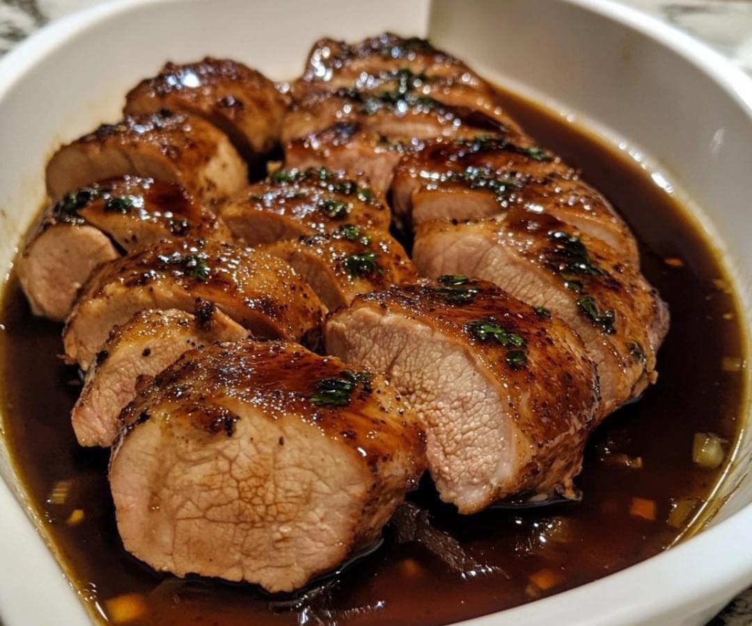 RECIPE NAME: Maple Dijon Pork Tenderloin with Cider Glaze