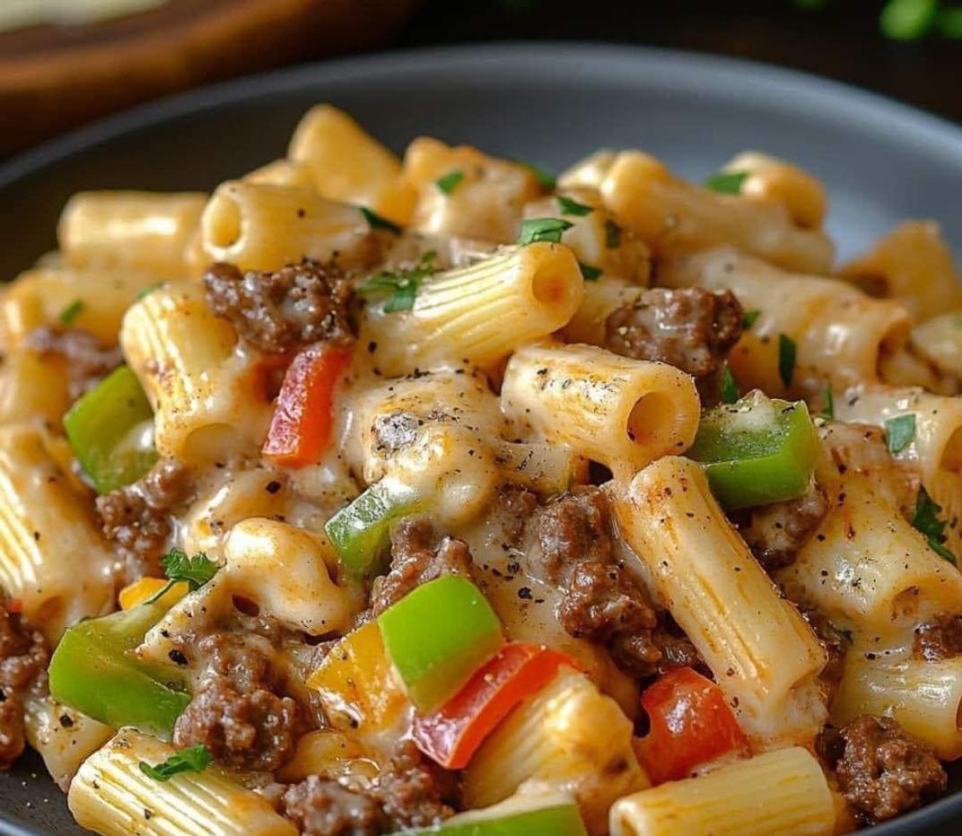 Philly Cheesesteak Pasta
