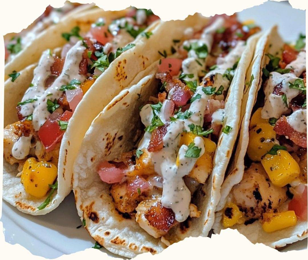Bacon Ranch Chicken Tacos