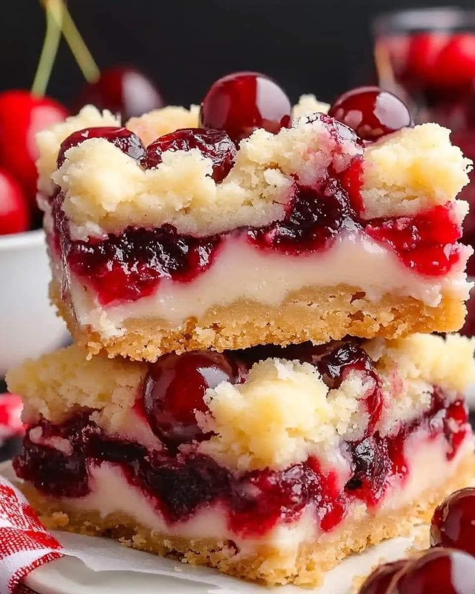 Christmas Cherry Cheesecake Bars