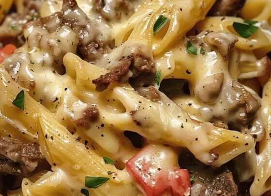 Philly Cheesesteak Pasta: prepared at home with simple ingredients and clear steps.