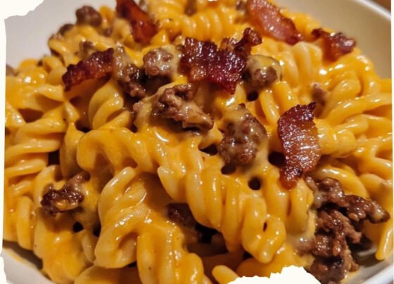 Loaded Bacon Cheeseburger Pasta prepared at home with simple ingredients and clear steps.