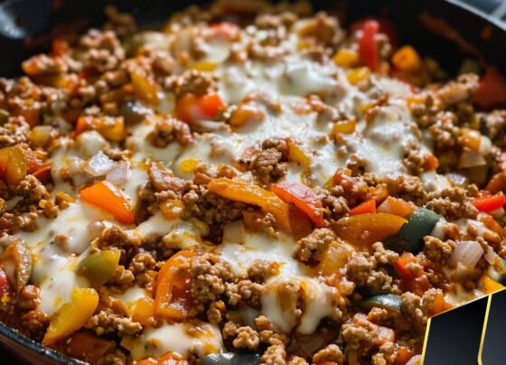 Ground Beef And Peppers Skillet prepared at home with simple ingredients and clear steps.