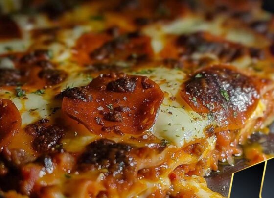 Pizzagna prepared at home with simple ingredients and clear steps.