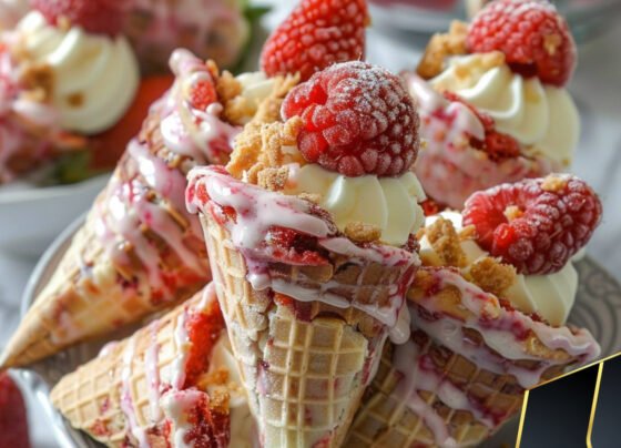 STRAWBERRY CRUNCH CHEESECAKE CONES prepared at home with simple ingredients and clear steps.