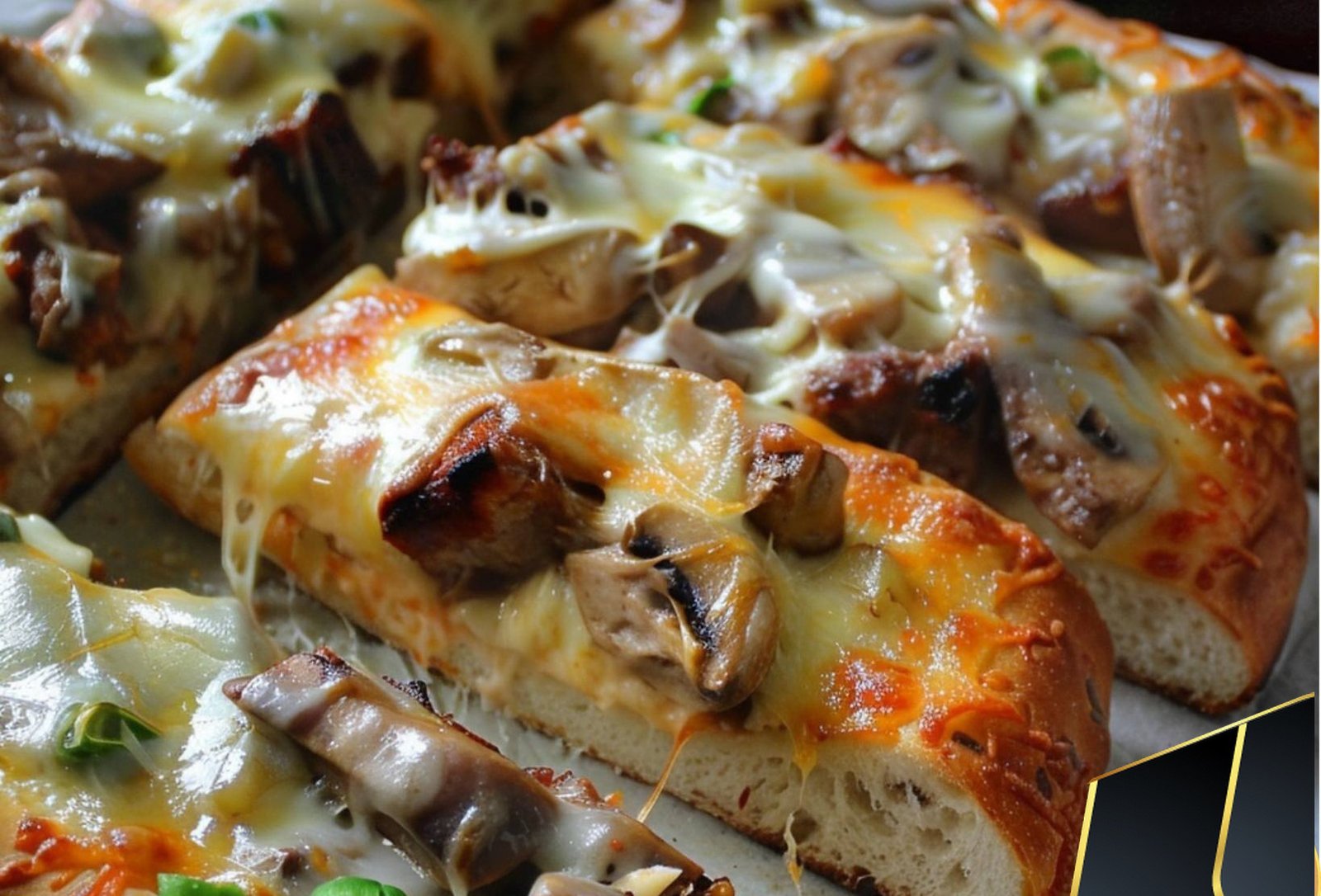 Philly Cheesesteak Cheesy Bread
