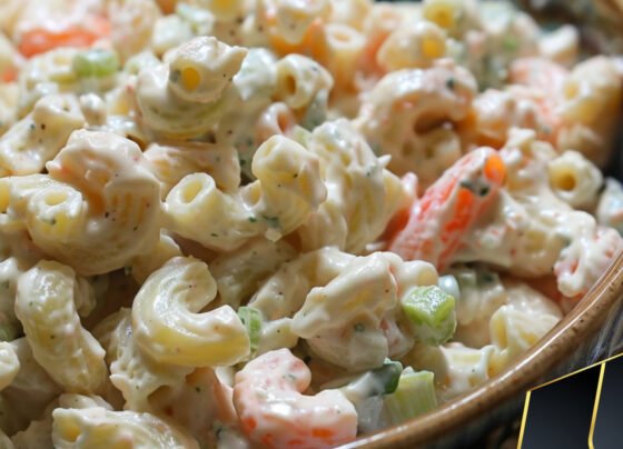 Sweet Amish Macaroni Salad prepared at home with simple ingredients and clear steps.