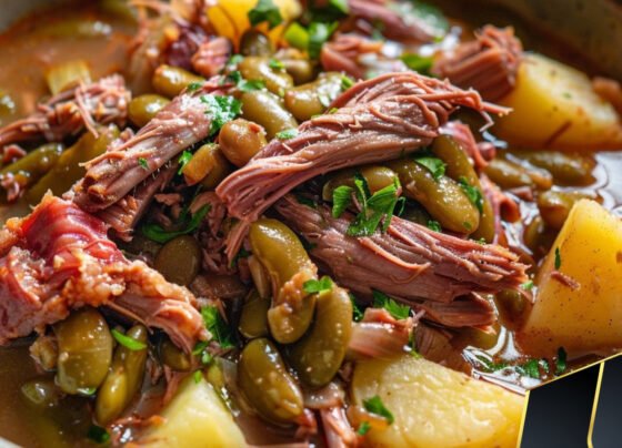 Southern Beans With Smoked Turkey Necks And Potatoes prepared at home with simple ingredients and clear steps.