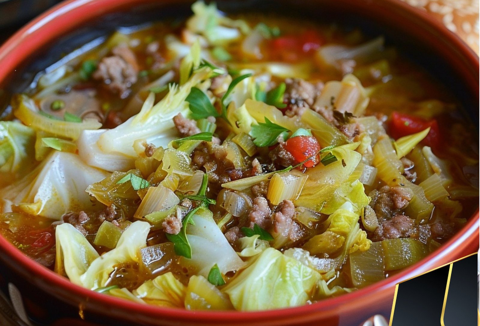 CABBAGE SOUP WITH HAMBURGER