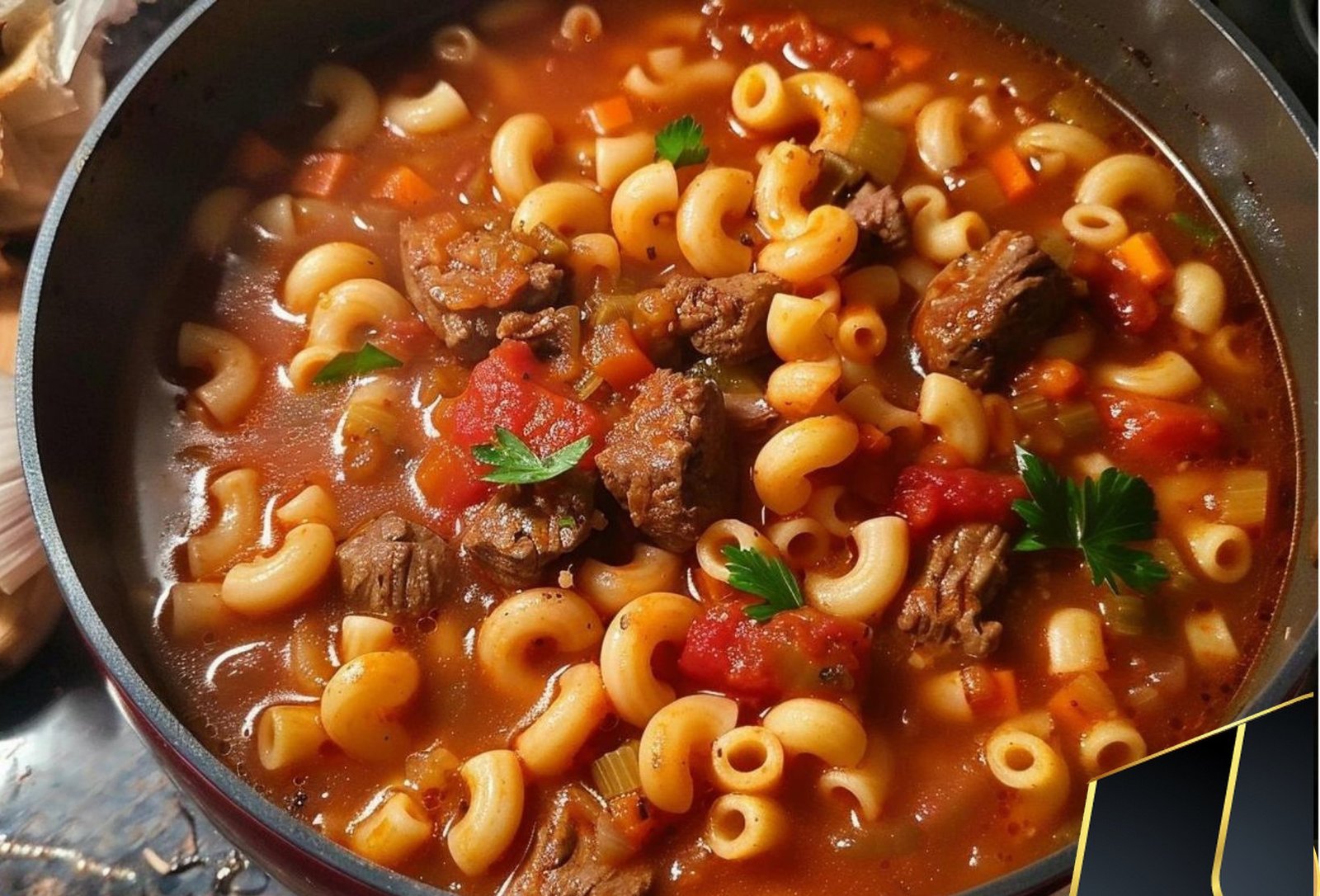 Beef and Macaroni Soup