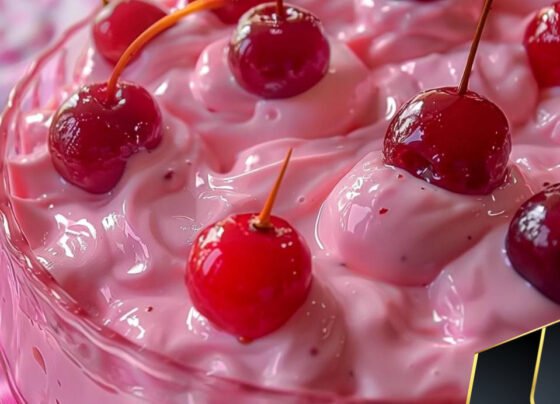 Luxurious Pink Cherry Jell-O Fluff prepared at home with simple ingredients and clear steps.