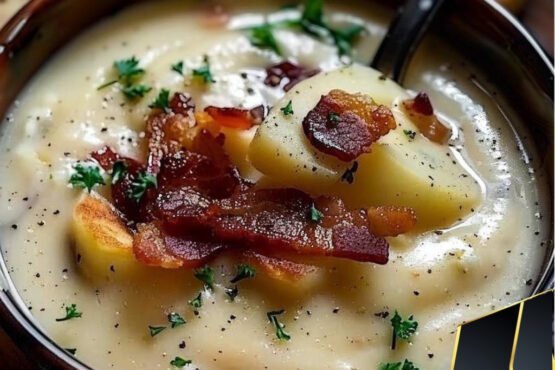Creamy Potato Soup with Bacon prepared at home with simple ingredients and clear steps.