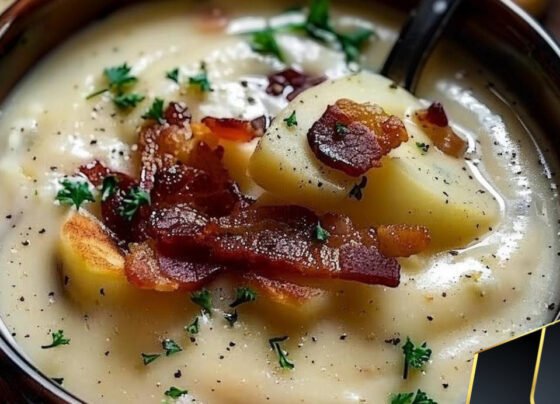 Creamy Potato Soup with Bacon prepared at home with simple ingredients and clear steps.